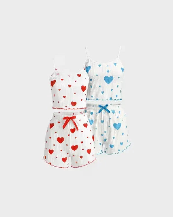 Ensemble pyjama d'été Love 💖 - 1 acheté, 2 offerts !