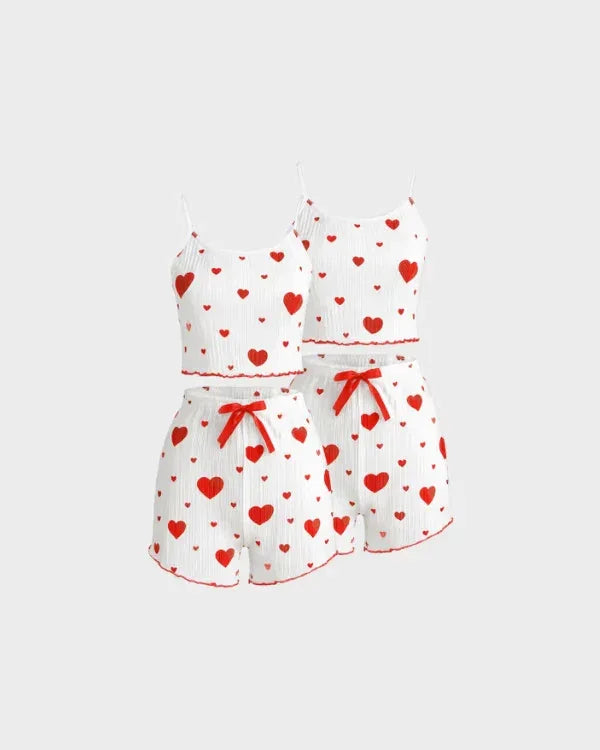 Ensemble pyjama d'été Love 💖 - 1 acheté, 2 offerts !