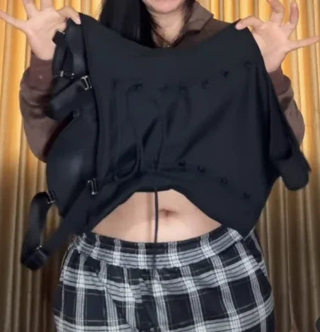 Body string sans coutures avec lacets au dos 