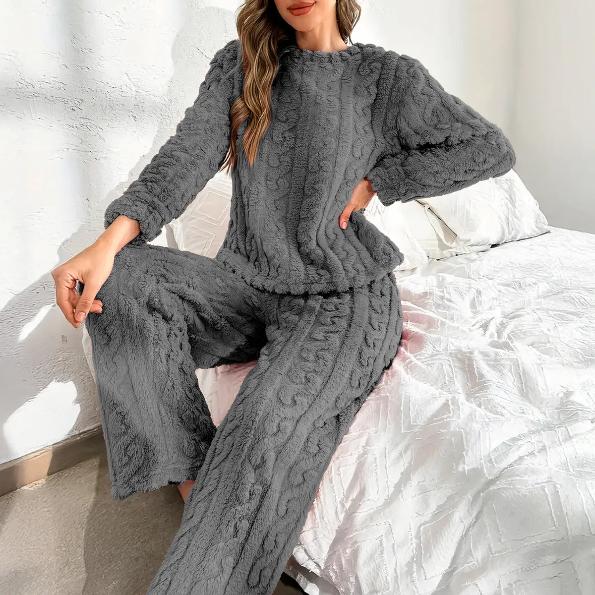 Soft Quilted Pajamas for Women, Winter, Warm, Comfortable