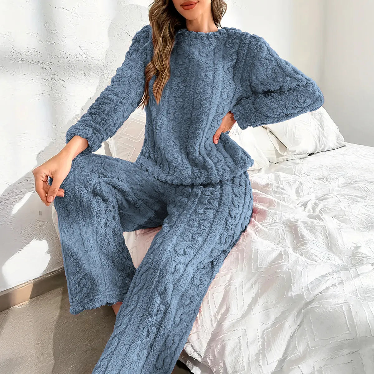 Soft Quilted Pajamas for Women, Winter, Warm, Comfortable