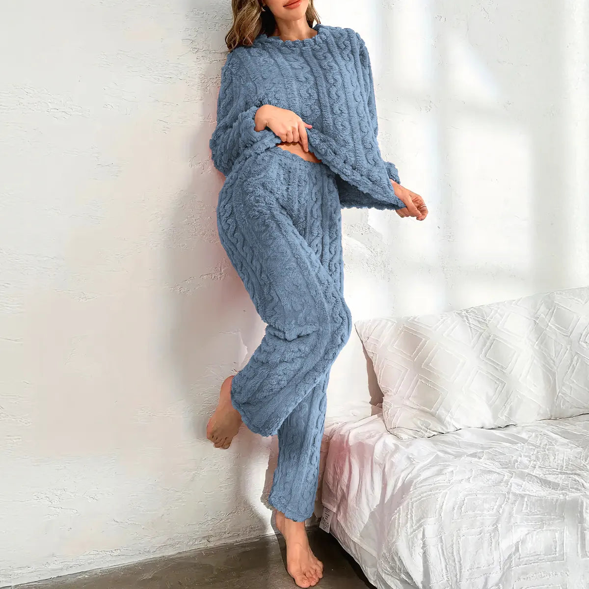 Soft Quilted Pajamas for Women, Winter, Warm, Comfortable